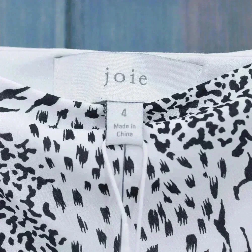 Joie Animal Print Black and White Brystal Bias Cut Small Size 4 - Picture 8 of 8
